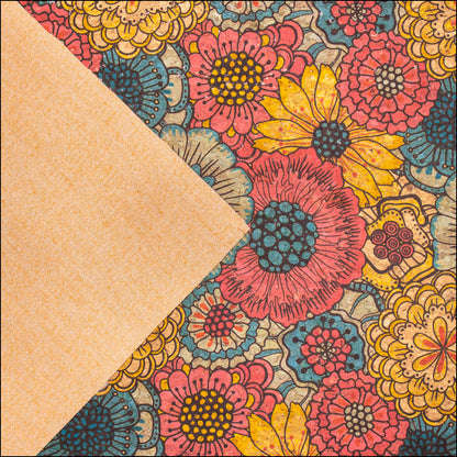 Chrysanthemums On Cork Fabric Cof-395