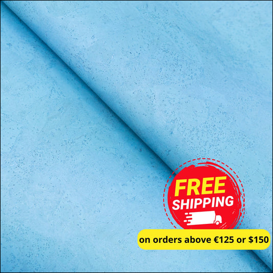 Chunky Blue Cork Fabric With Beige Backing Cof - 525 - D Cork Fabric