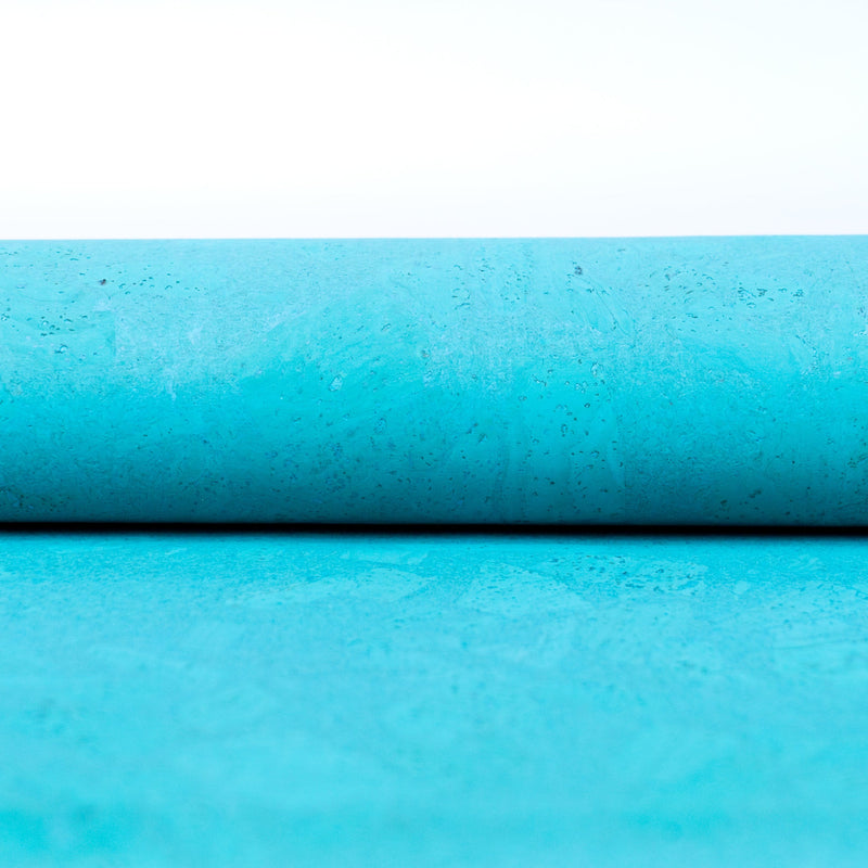 Chunky Sky Blue Cork Fabric With Beige Backing Cof - 525 - C Cork Fabric