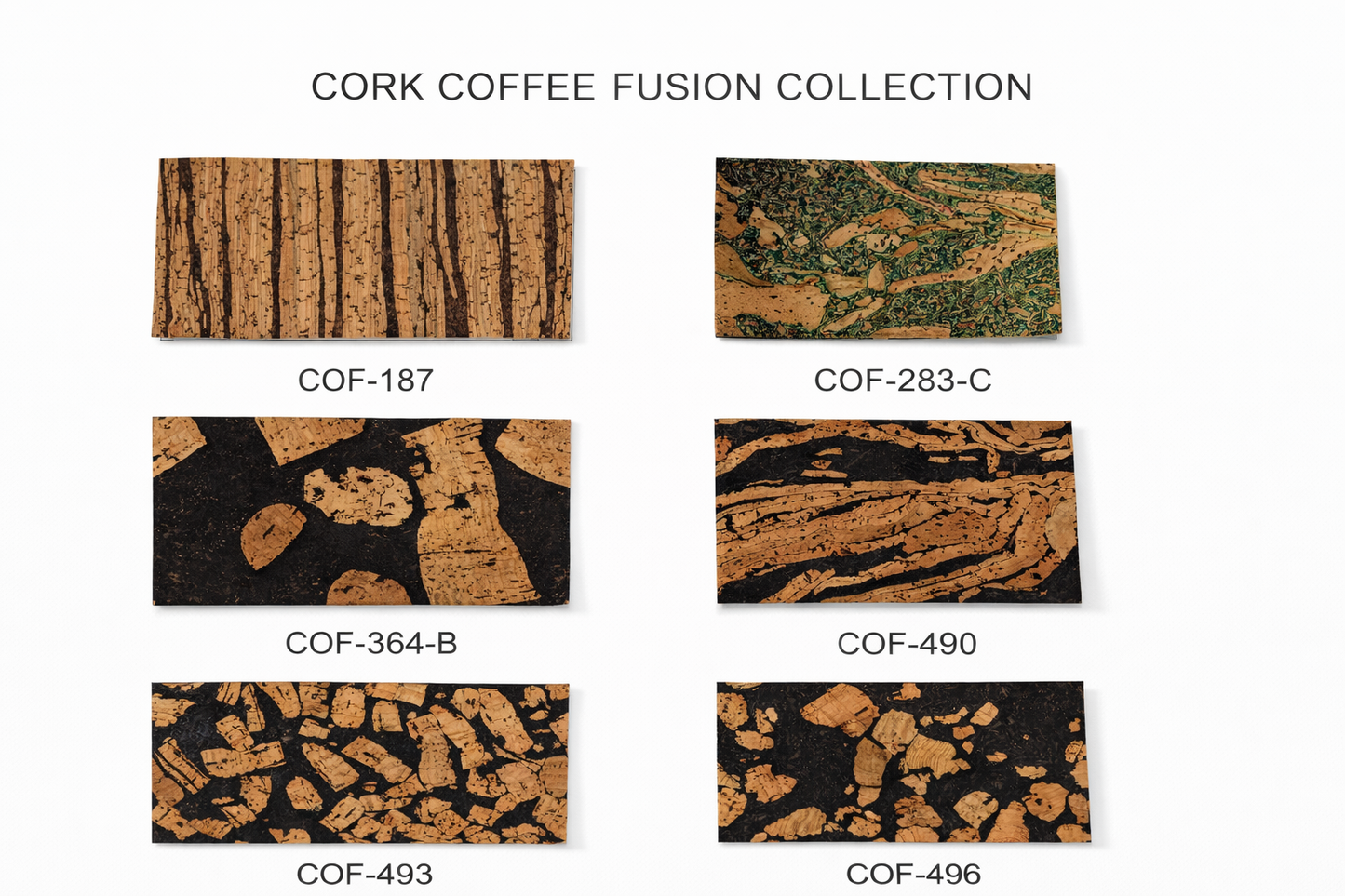 Cork Coffee Fusion Collection | 8x5cm (3.1x2in) | 10 Piece Sample Pack