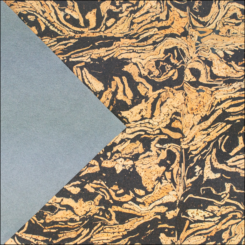 Coffee Swirl: Natural Cork Fabric With Embedded Bean Cof-490 Cork Fabric