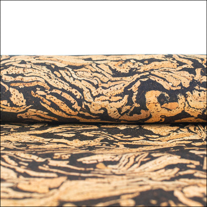 Coffee Swirl: Natural Cork Fabric With Embedded Bean Cof-490 Cork Fabric