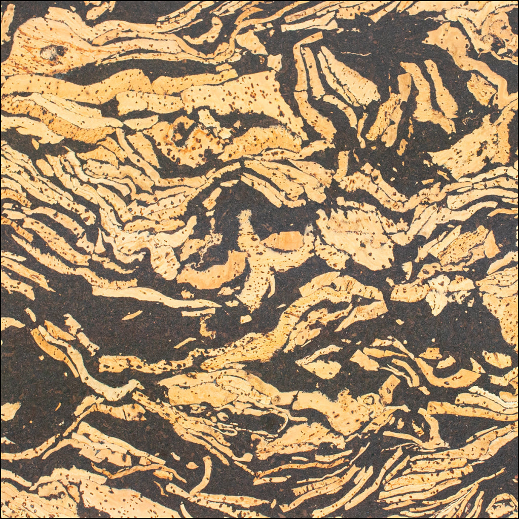 Coffee Swirl: Natural Cork Fabric With Embedded Bean Cof-490 Cork Fabric