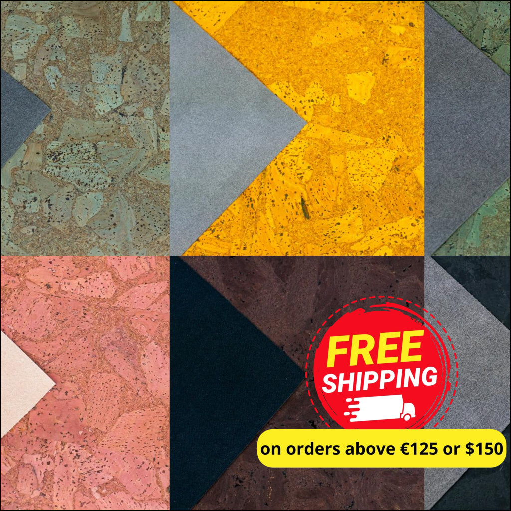 Color Cork Fabric Block Patchwork Sample – One Piece 14 × 20 cm (5.5 × 7.8 in) cork fabric