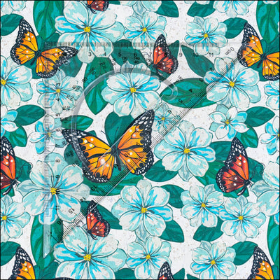 Colorful Butterfly & Flower Cork Fabric COF-631 cork fabric