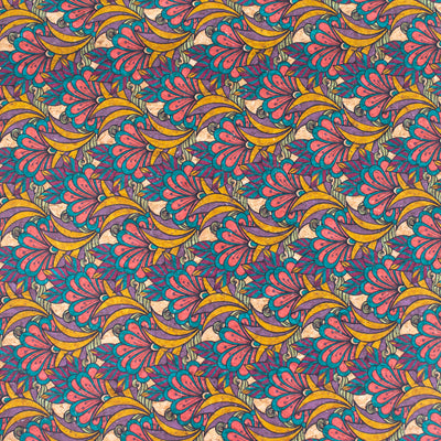 Colorful Butterfly Pattern Cork Fabric Cof-276-A Cork Fabric