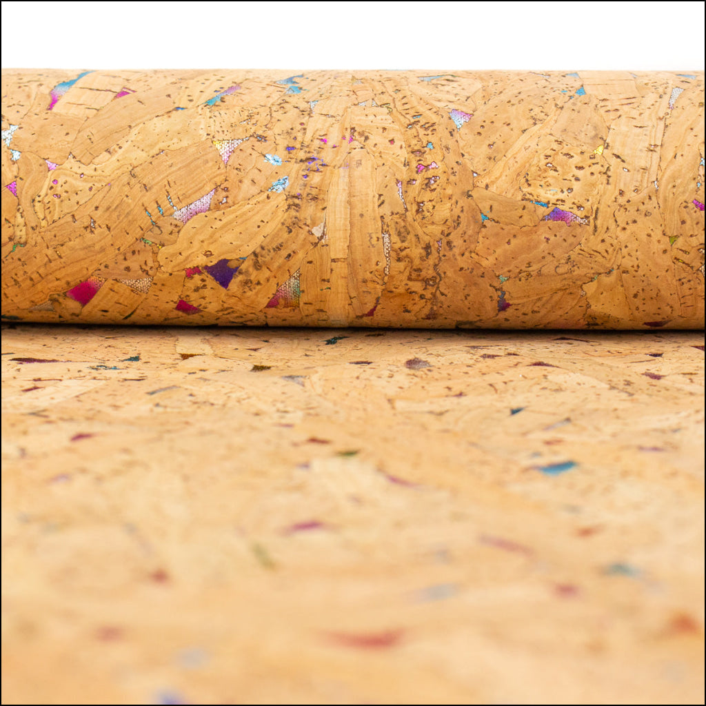Colorful Textured Cork Fabric with Glitter Accents COF-575 – MB Cork