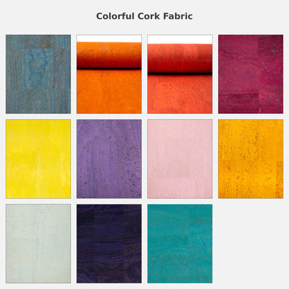 Colorful Cork Fabric - Sample