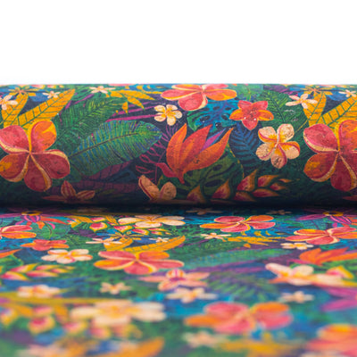 Colourful Flowers Cork Fabric Cof-232-A Cork Fabric