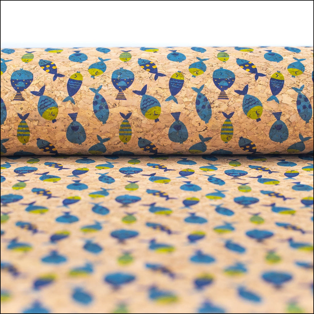 Coral Fishes Cork Fabric- Cof-261-A Cork Fabric