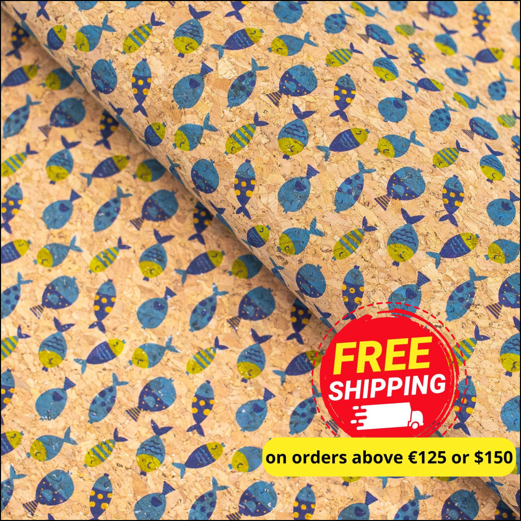 Coral Fishes Cork Fabric- Cof-261-A Cork Fabric