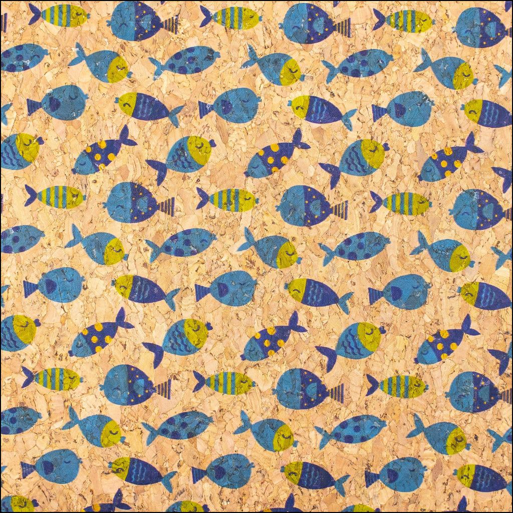 Coral Fishes Cork Fabric- Cof-261-A Cork Fabric