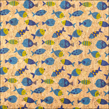 Coral Fishes Cork Fabric- Cof-261-A Cork Fabric