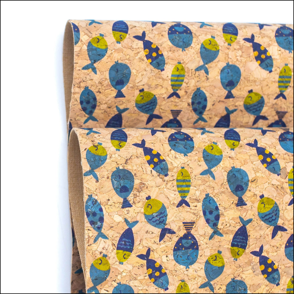 Coral Fishes Cork Fabric- Cof-261-A Cork Fabric
