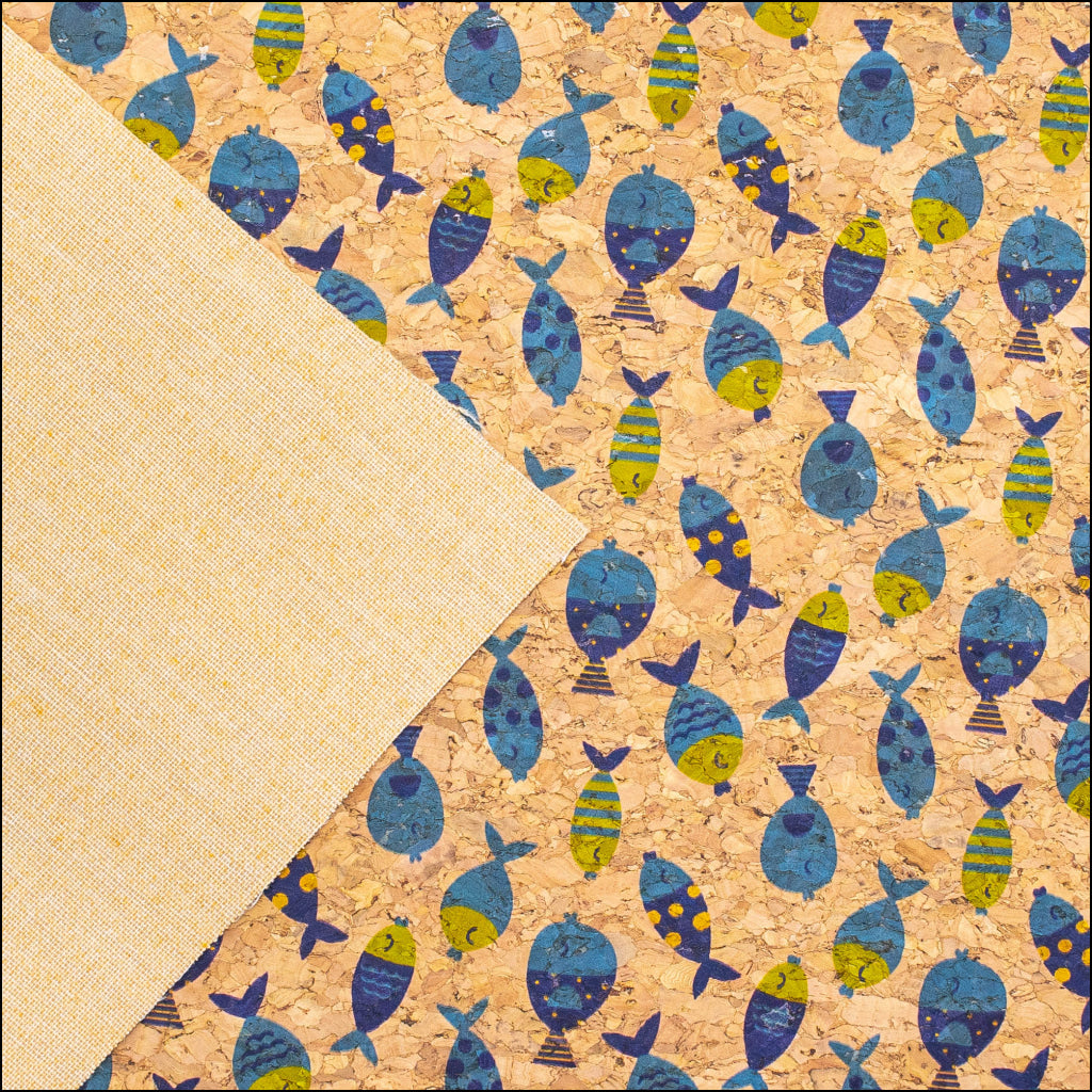 Coral Fishes Cork Fabric- Cof-261-A Cork Fabric