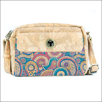 Cork Crossbody Bag – Tiles and Mosaics Print Pattern BAGD-612 B Flash Sales