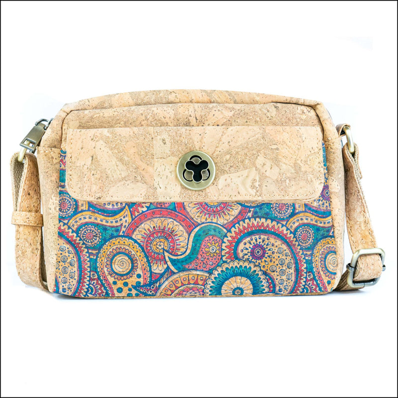 Cork Crossbody Bag – Tiles and Mosaics Print Pattern BAGD-612 B Flash Sales