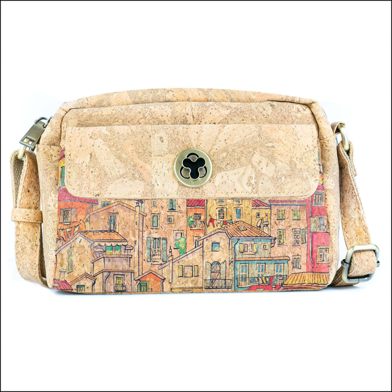 Cork Crossbody Bag – Tiles and Mosaics Print Pattern BAGD-612 F Flash Sales