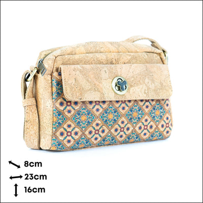 Cork Crossbody Bag – Tiles and Mosaics Print Pattern BAGD-612 Flash Sales