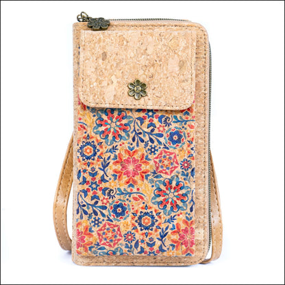 Cork Crossbody Phone Bag Printed Vegan Purse Wallet BAGD-600 C Flash Sales
