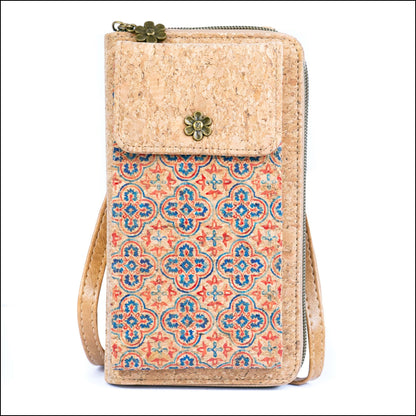 Cork Crossbody Phone Bag Printed Vegan Purse Wallet BAGD-600 E Flash Sales