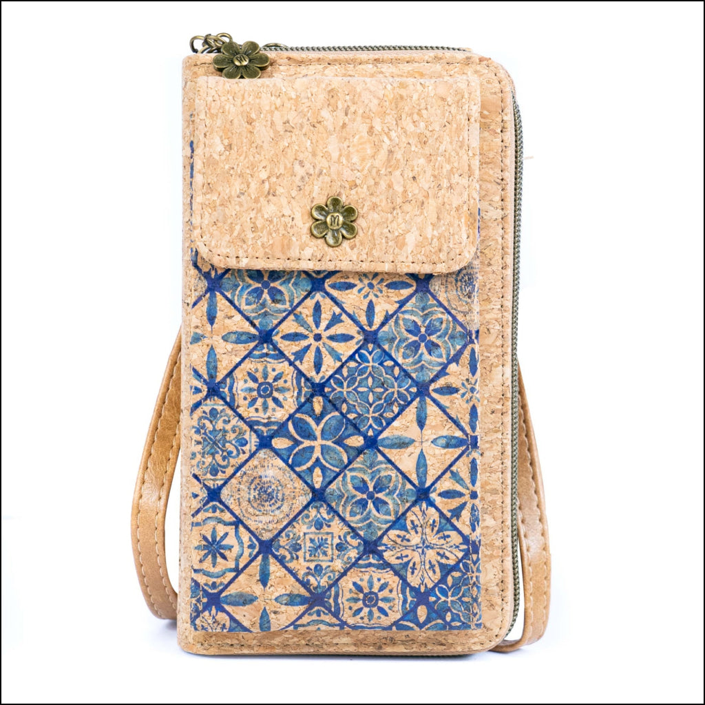 Cork Crossbody Phone Bag Printed Vegan Purse Wallet BAGD-600 F Flash Sales