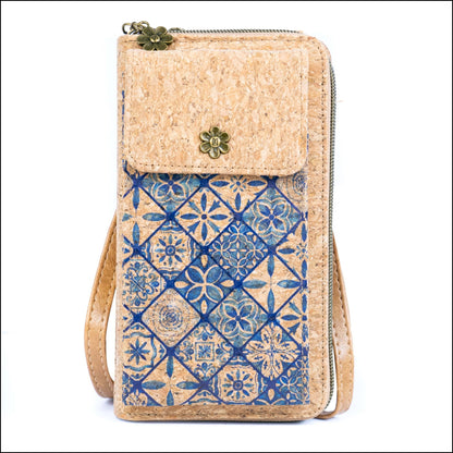 Cork Crossbody Phone Bag Printed Vegan Purse Wallet BAGD-600 F Flash Sales