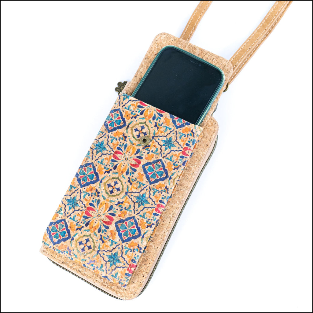 Cork Crossbody Phone Bag Printed Vegan Purse Wallet BAGD-600 Flash Sales