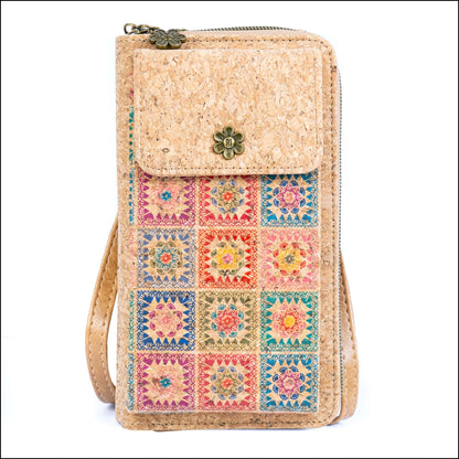 Cork Crossbody Phone Bag Printed Vegan Purse Wallet BAGD-600 G Flash Sales