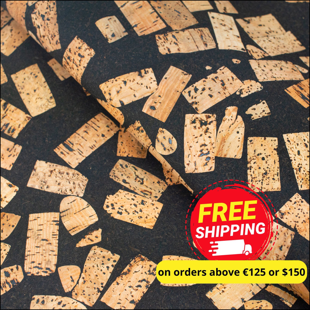 Cork Fabric Blended With Coffee Beans - Natural Material Cof-364-B Cork Fabric