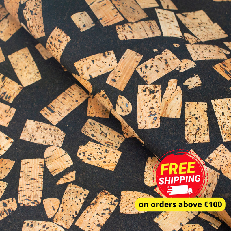 Cork Fabric Blended With Coffee Beans - Natural Material Cof-364-B Cork Fabric