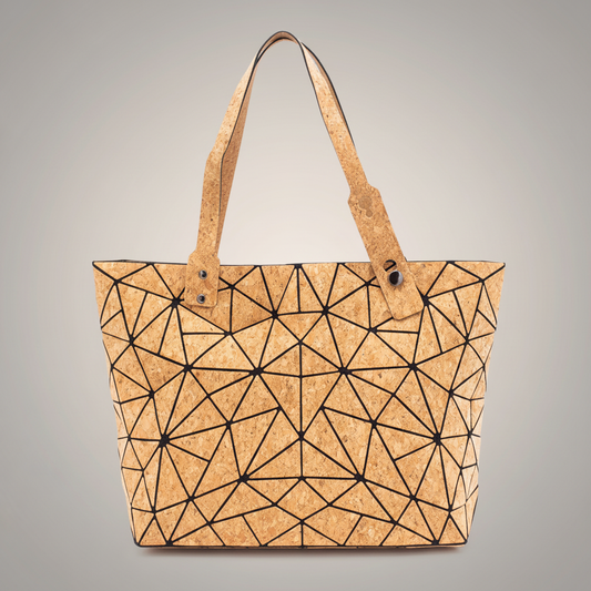 Cork Geometric Tote Bag Professional Photo