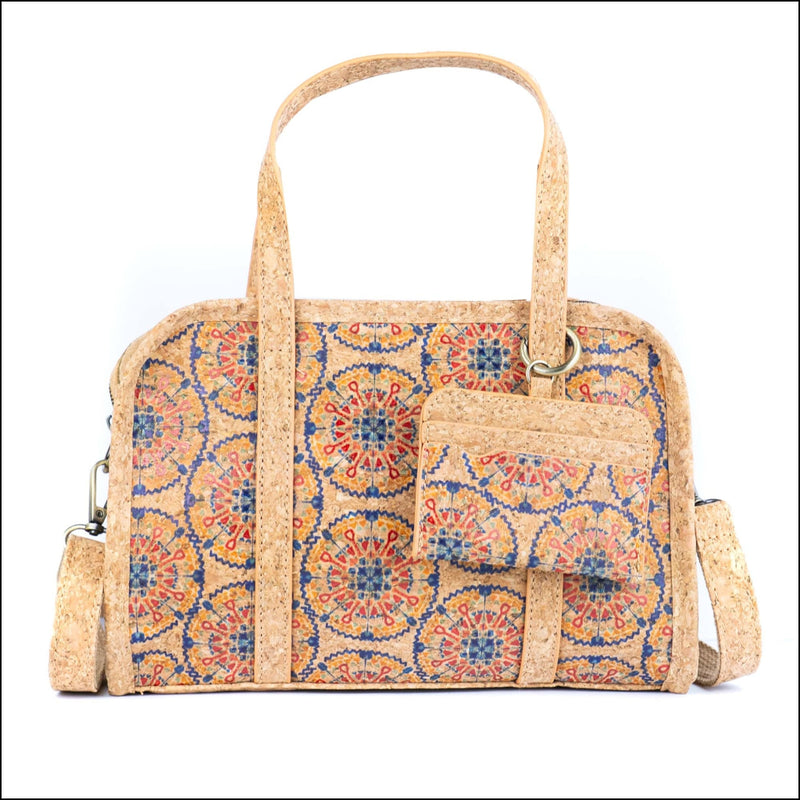 Cork Handbag – Floral & Mosaic Design Eco Friendly Elegance BAGD 342 A Flash Sales