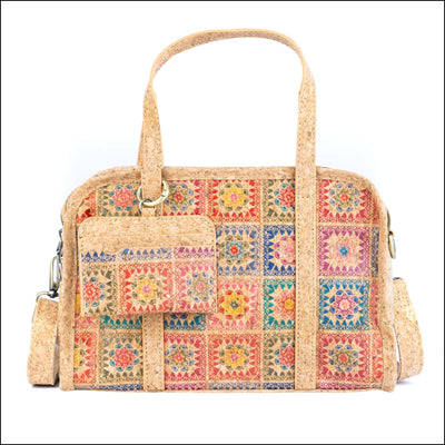 Cork Handbag – Floral & Mosaic Design Eco Friendly Elegance BAGD 342 C Flash Sales