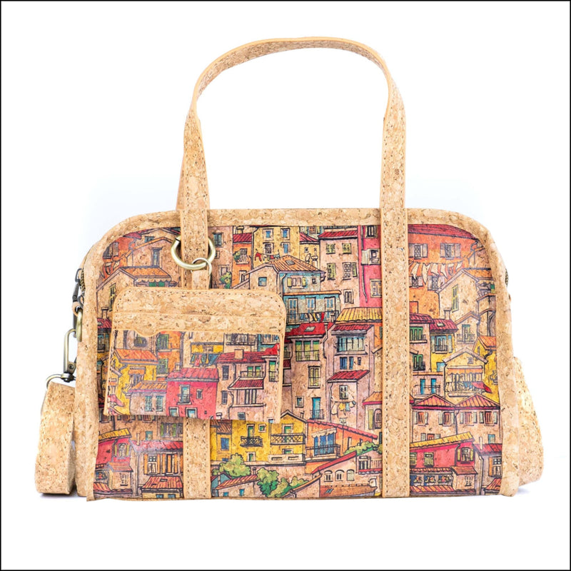 Cork Handbag – Floral & Mosaic Design Eco Friendly Elegance BAGD 342 E Flash Sales