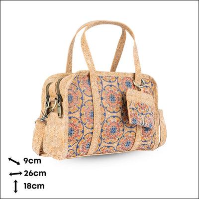 Cork Handbag – Floral & Mosaic Design Eco Friendly Elegance BAGD 342 Flash Sales