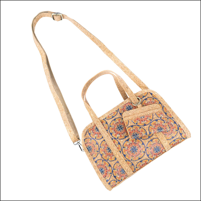 Cork Handbag – Floral & Mosaic Design Eco Friendly Elegance BAGD 342 Flash Sales