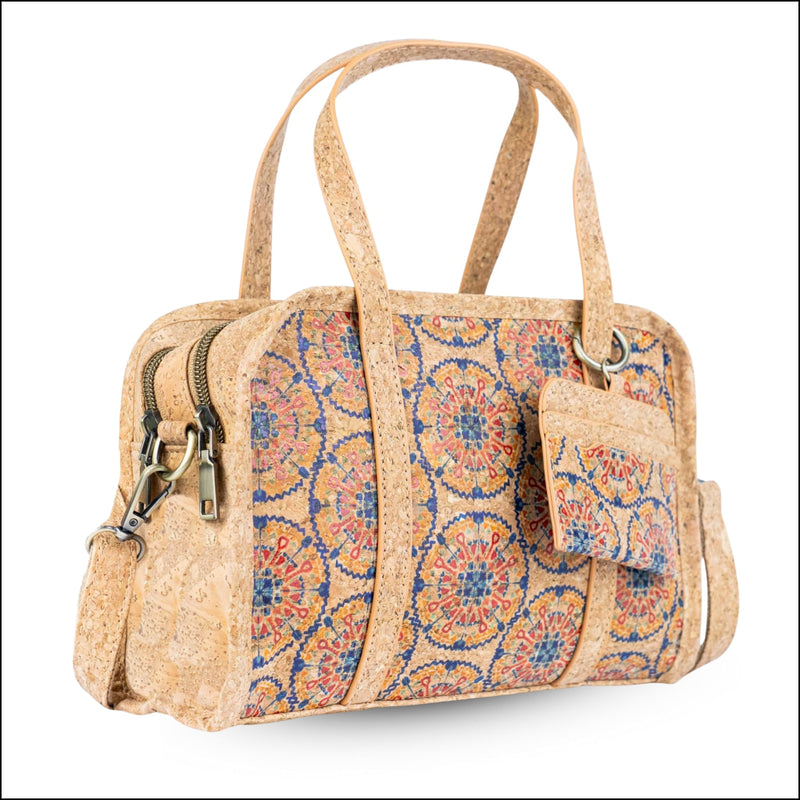 Cork Handbag – Floral & Mosaic Design Eco Friendly Elegance BAGD 342 Flash Sales