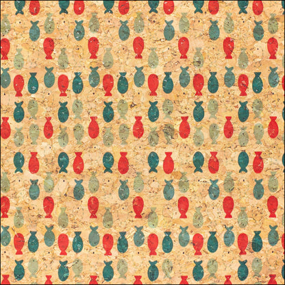 Cute Pop Fish Print Cork Fabric- Cof-201 Cork Fabric