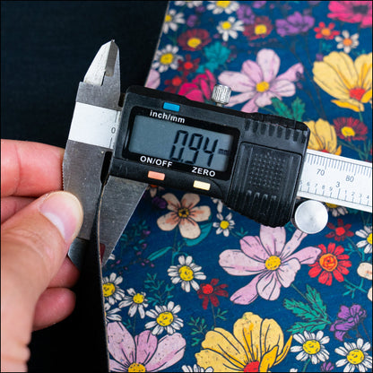 Dark Blue Floral Cork Fabric COF-622 cork fabric