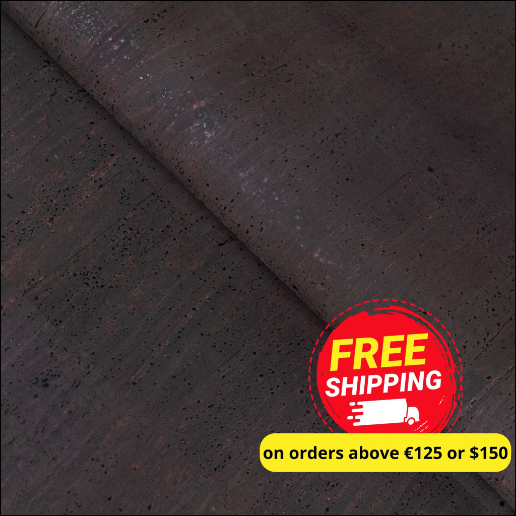 Dark Brown Cork Fabric - 0.78Mm Thickness Cof-593 Cork Fabric