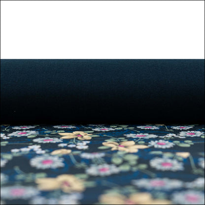 Dark Floral Cork Fabric COF-628 cork fabric