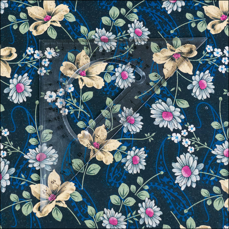 Dark Floral Cork Fabric COF-628 cork fabric