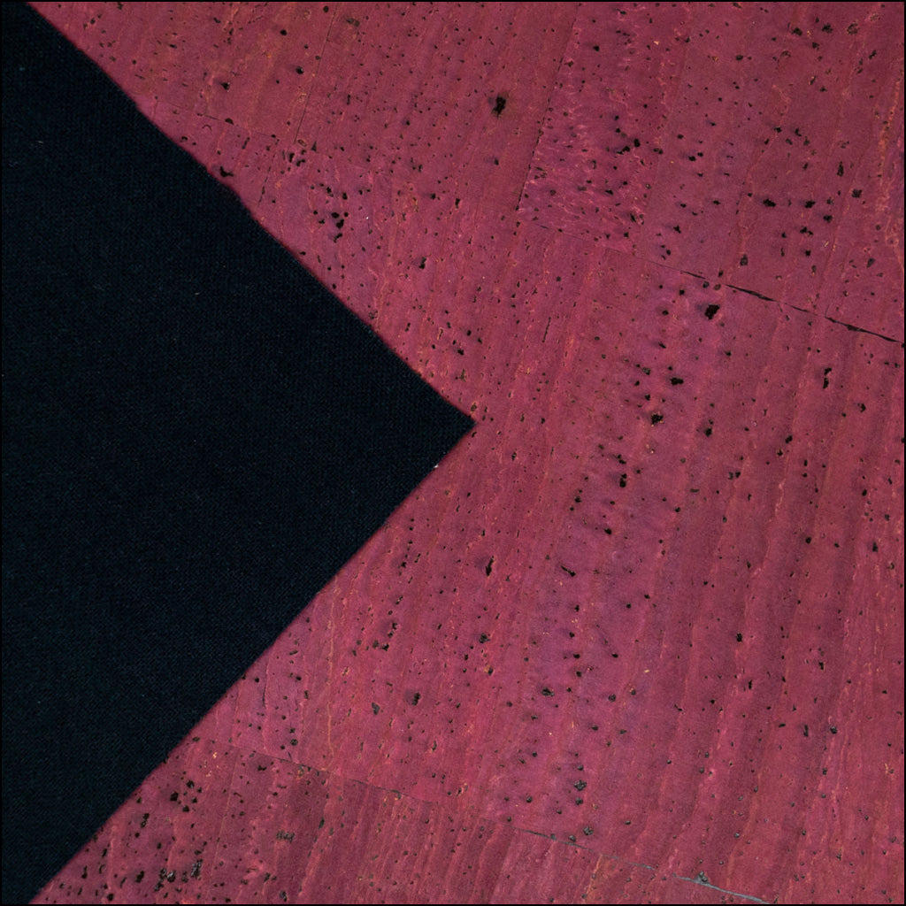 Dark Red Cork Fabric With Black Backing 0.80Mm Thickness Cof - 530 - C Cork Fabric