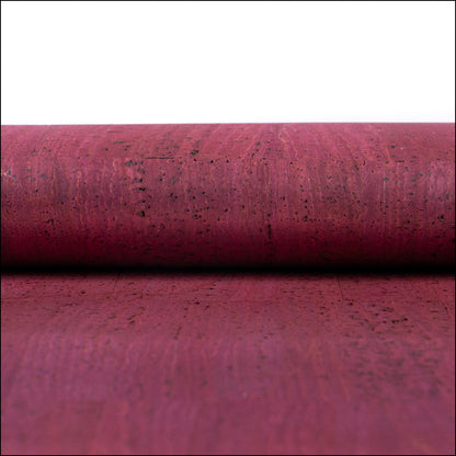 Dark Red Cork Fabric With Black Backing 0.80Mm Thickness Cof - 530 - C Cork Fabric