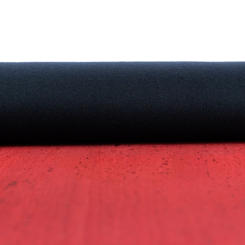 Dark Red Solid Cork Fabric With Black Backing 0.79Mm Thickness Cof - 529 - B Cork Fabric