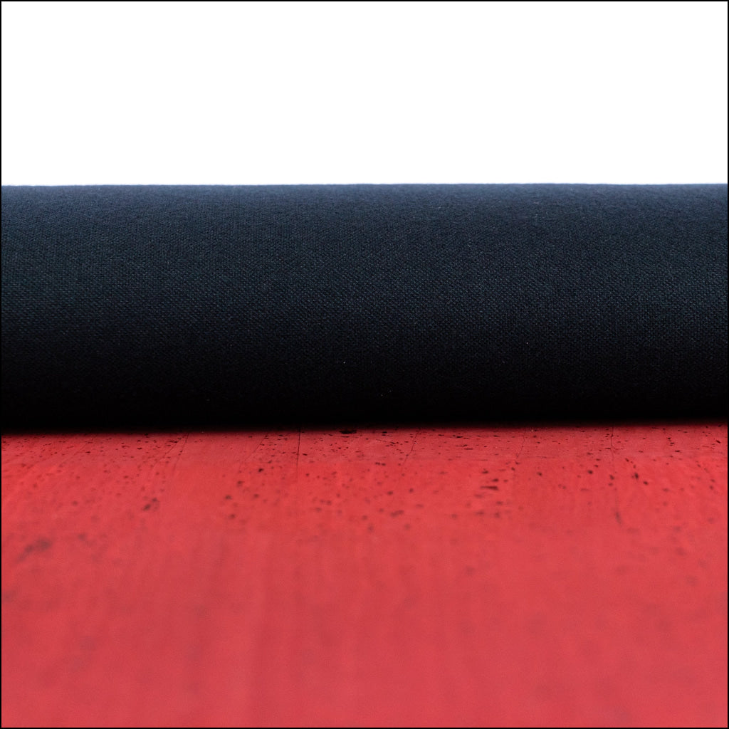 Dark Red Solid Cork Fabric With Black Backing 0.79Mm Thickness Cof - 529 - B Cork Fabric