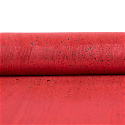 Dark Red Solid Cork Fabric With Black Backing 0.79Mm Thickness Cof - 529 - B Cork Fabric