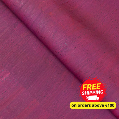 Deep Burgundy Solid Cork Fabric - 0.88Mm Thickness Cof-583 Cork Fabric