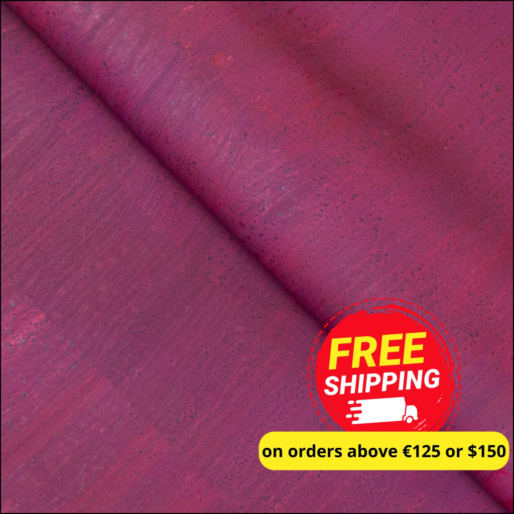 Deep Burgundy Solid Cork Fabric - 0.88Mm Thickness Cof-583 Cork Fabric
